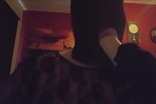 OopsMovs CHUBBY BLACK MASK HAS FUN WITH A DILDO Gay Ass Fucking