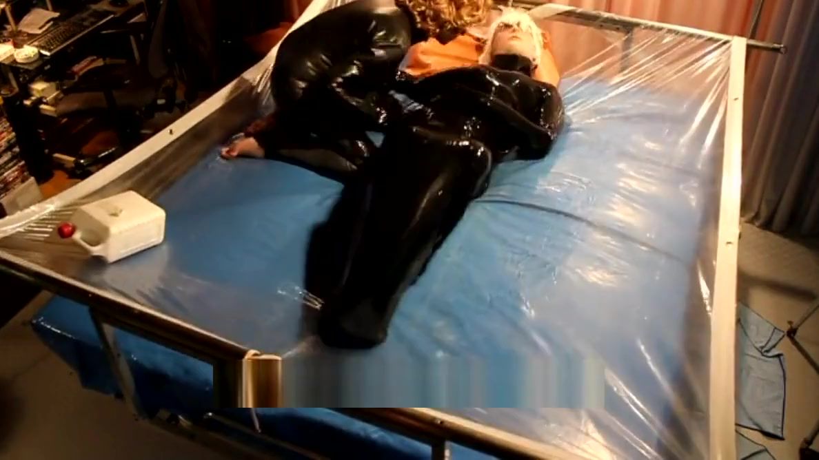 Defloration Bound in rubber bag Spying - 1