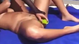 Foot Job Natasha Dumont with a girl Wrestling