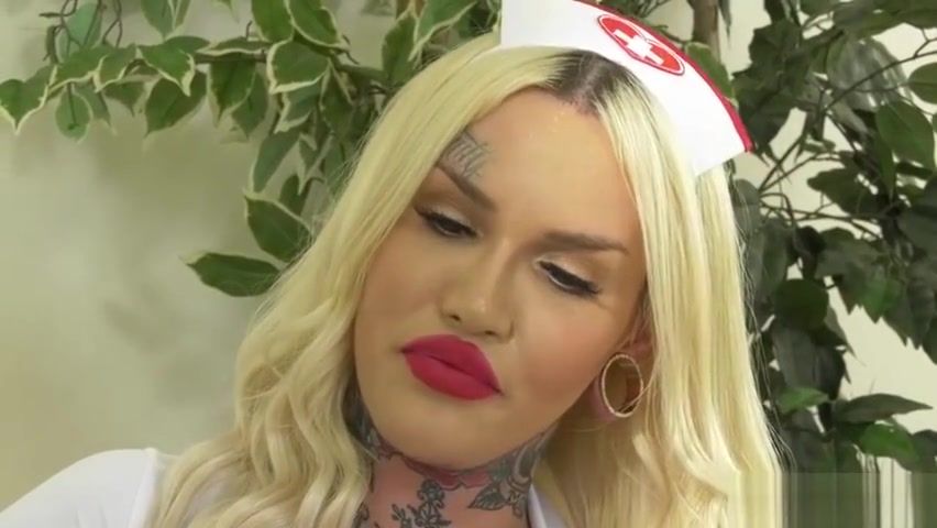 Old Young Bigboobs and tattooed Trans Nurse Nadia Love sucks her patient Morena - 1