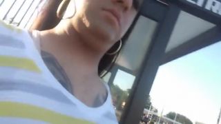 Bigtits Crossdresser Slut Bianca At Bus Stop Bbc