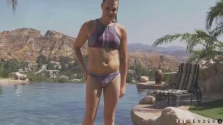 Morazzia Bikini Transsexual Brunette Breeded By Bf In Outdoor Duo Cam