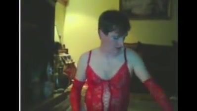 Romi Rain Venusvandam crossdresser in red heels with dildo Amateur Porn Free - 1