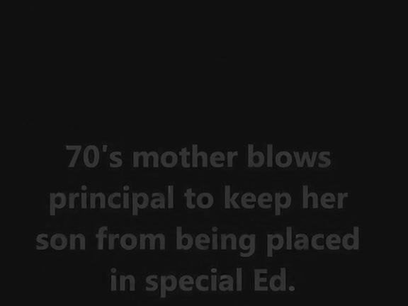 Grandma 70's mother blows sons principal Stripper