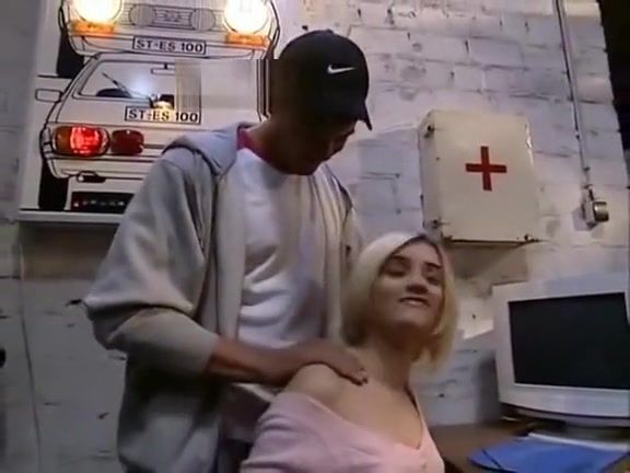 Couples Cute blonde girl having sex at work Ass To Mouth - 1