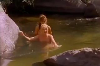 Latin Classic Catfights-Topless Catfight in Lake Scene Bitch