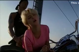 Young Old Nicolette Gets Fuck Over a Motorbike Blowjob