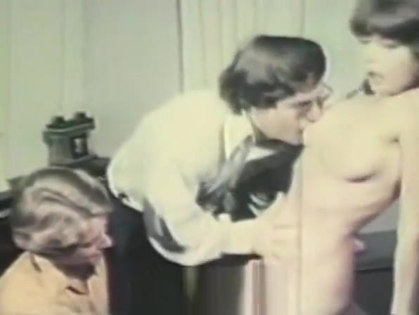 Gay Theresome New Employee in the Office for Fucking (1960s Vintage) Shaking - 1