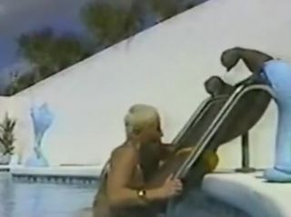 T-Cartoon IR Action By A Swimming Pool- Vintage Big Pussy