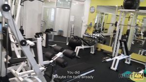 BazooCam HUNT4K. Intimacy for money in gym is the way beauty wanted.. Straight Porn
