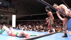 Cocksucking Asian female wrestler gets fucked hard on the stage xxx 18