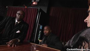 Price White chick gets fucked by two black dudes in the bar 3DXChat