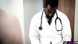 Bukkake Ebony doctor exploit and backside fornicateed his teenager patient Mum