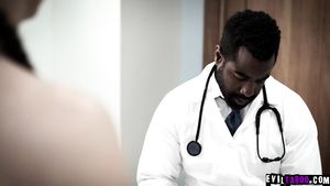 Throat Ebony doctor exploit and backside fornicateed his teenager patient Hardcore Sex