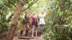 Gay Averagedick Blonde fairy fools around with her friends in the forest Oil