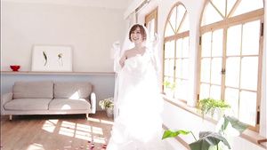 Homemade Young and gorgeous Asian bride Julia Boin stripping in wedding dress Amateur Porn