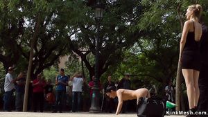 Sexier Naked bitch shamed in public street Manhunt