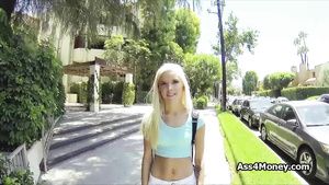 Oral Porn Drilling blond hair girl spinner from the street for cash Maledom