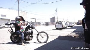 Cums Bikers butt fucking threesome sex humping in garage TonicMovies