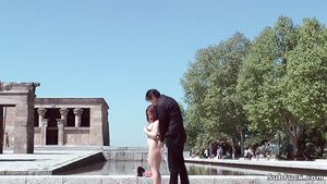AbellaList Asian made to get naked in public outdoor Blow Job