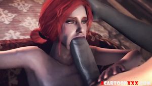 TonicMovies 3D babe Triss getting her twat and backside hammered Homo