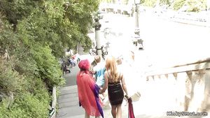 Bitch Euro redhead sodomized humped in public bar Xxx video