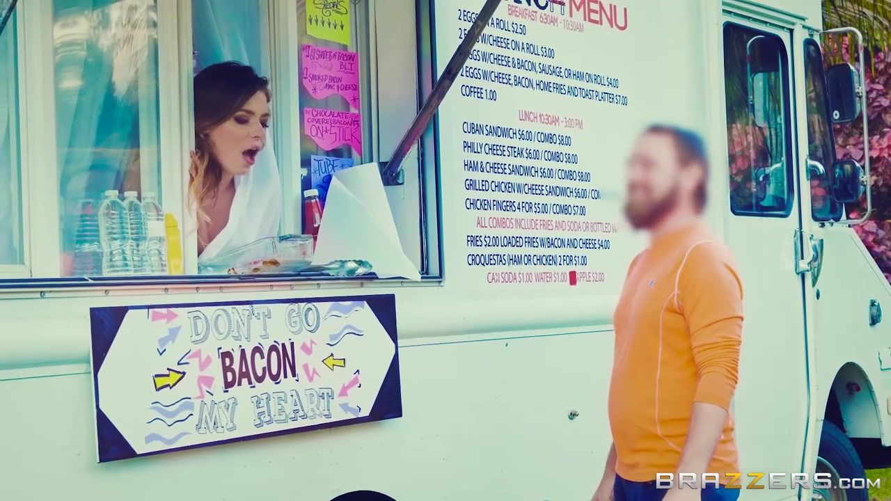 Eccie Shameless horny teen Alex Blake riding cock in hot dog stand XBizShow
