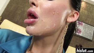 Girl Sucking Dick Busty pornstars threesome sex video High Heels