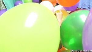 Cbt Sexy shaped guy is hotly fucking wonderful chicks at dorm balloon party Twinks