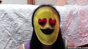 Online Young beauty chicks are making masks and sharing one...