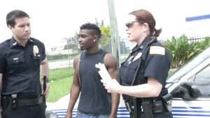 FreeLifetime3DAni... Cops trio with big black chopper Girls