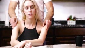 Pornstars Daddy Gives His Blonde Stepdaughter Small Tits...