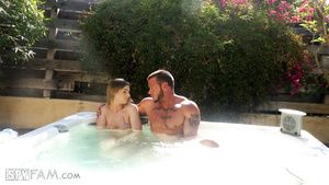 Curvy Step siblings have sex in the jacuzzi before their parents come home Perfect Butt