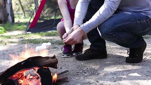 Speculum Sexy teen Alice hooks up with a dude on a camping trip. Orgy