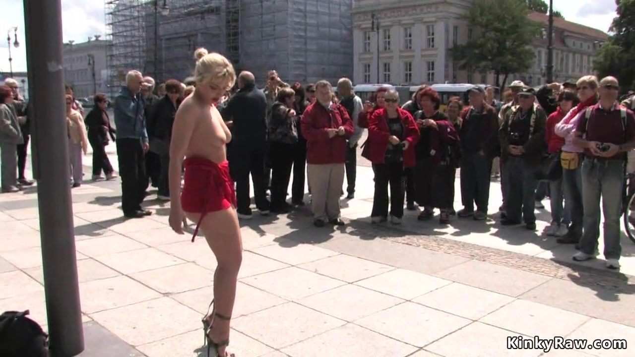 Jerking Horny blond hair girl wearing metal heavy high heels Sex Party