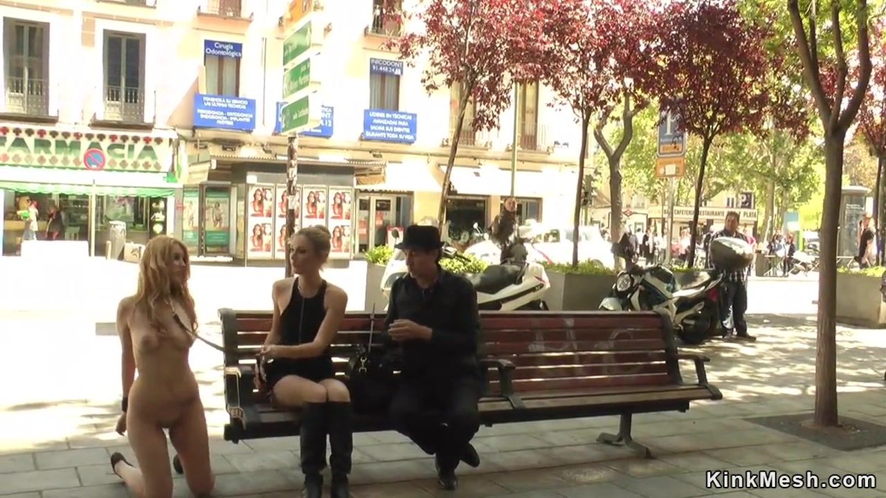 Teacher Naked blond hair girl kneeling in public streets Creamy
