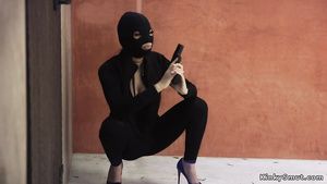 Chanel Preston Thief spanks full-breasted partner in bondage Gloryholes