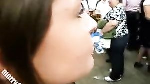 Dlisted Exciting Bitch public blowing in front of many Ass Fuck