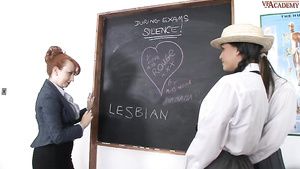 Kashima Lesbianism Classes By Ms Rouge For Sasha And Vicki - NAIL HARD FUCK Throat