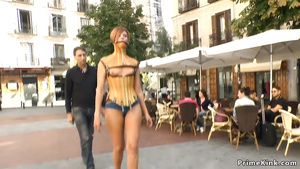 Amatures Gone Wild Naked ginger slave led through Madrid LesbianPornVideos