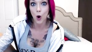 Oral Sex Tattooed Rocker-looking Babe's Web Show - anna bell peaks The
