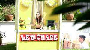Youporn A slutty teen Aida is sucking a massive dick in the lemonade stand Sexvideo