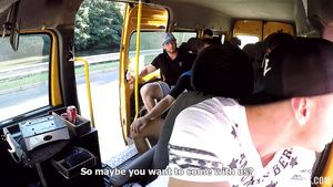Boobs Naughty teen girl gets gangbanged in the bus by horny...