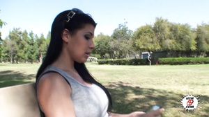 Asstr Sweet brunette wench Rebeca Linares hard porn video Strap On