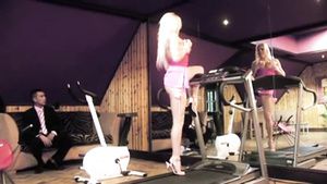 FireCams Raunchy couple hardcore porn video in the gym Strapon