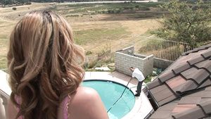 xxxBunker Exciting Blond Mommy Gets Had Intercourse In The Pool - christie lee MixBase