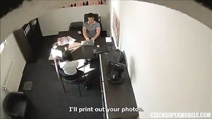 Pegging Interviewed and ass fucked: POV anal sex in office with redhead slut Gay Boy Porn