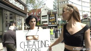 Cock Suck Cheating bitch in public lezdom Gay Interracial