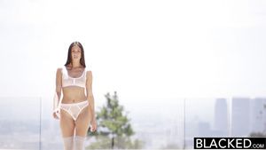 Gay Physicals Fashion Model Anna Mornas deepthroats BBC and dickridng in stockings Latina