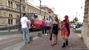 Teensnow Mistress pisses redhead bitch in public PlayVid